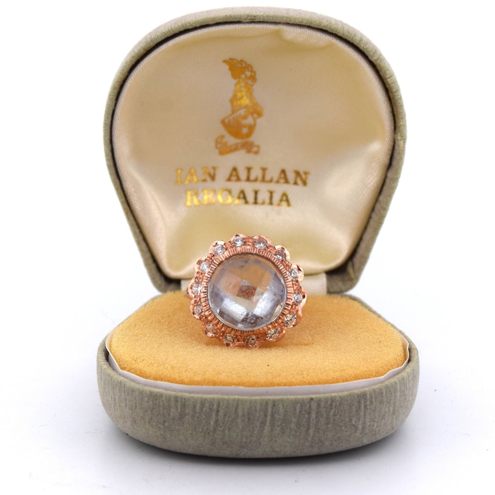 沒有保留價 - 臂環 - 9 節 玫瑰金 海藍寶石 - 鉆石 #1.0