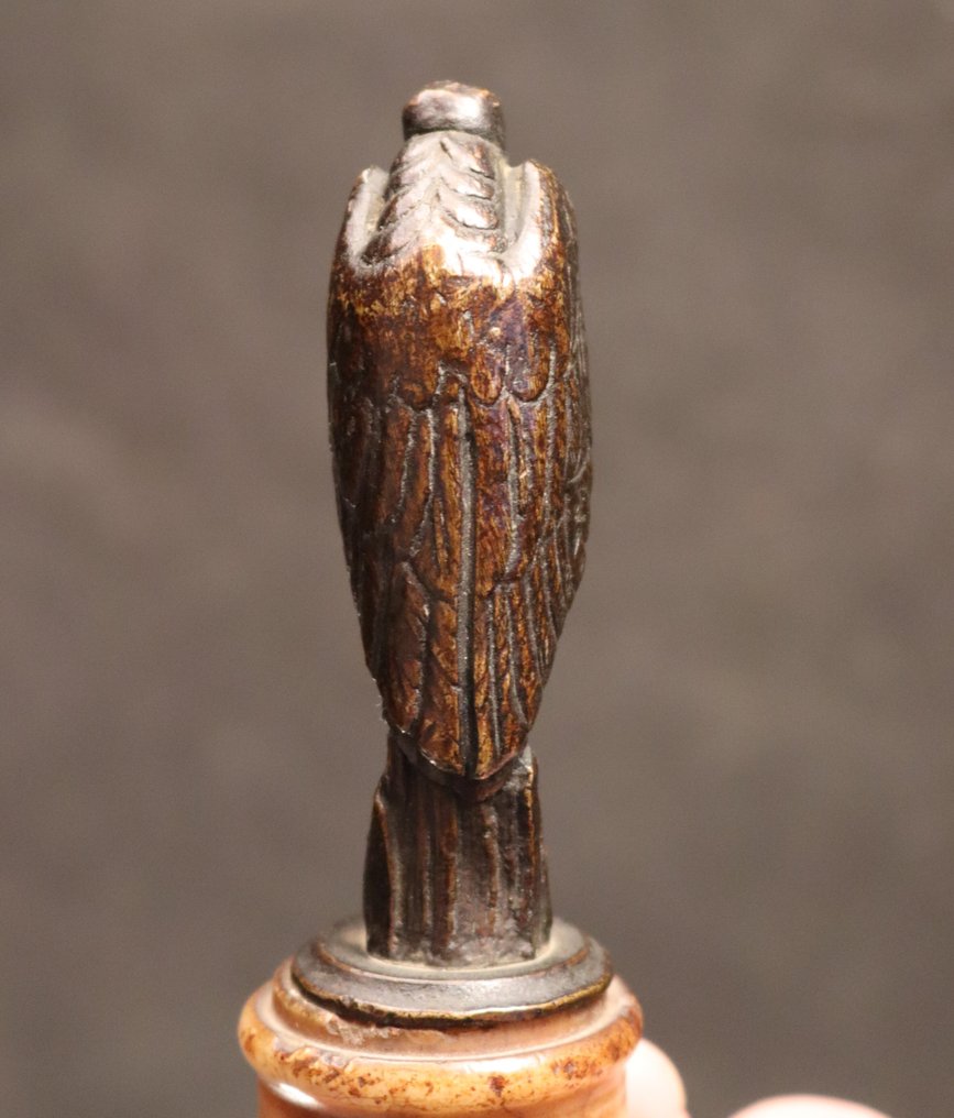 Art Nouveau - Escultura, Maraboe - 12 cm - Bronce, Alabastro #3.2