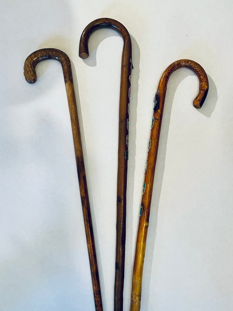 手杖  (3) - 木, 黄铜, 铁 - 复古手杖 #1.0