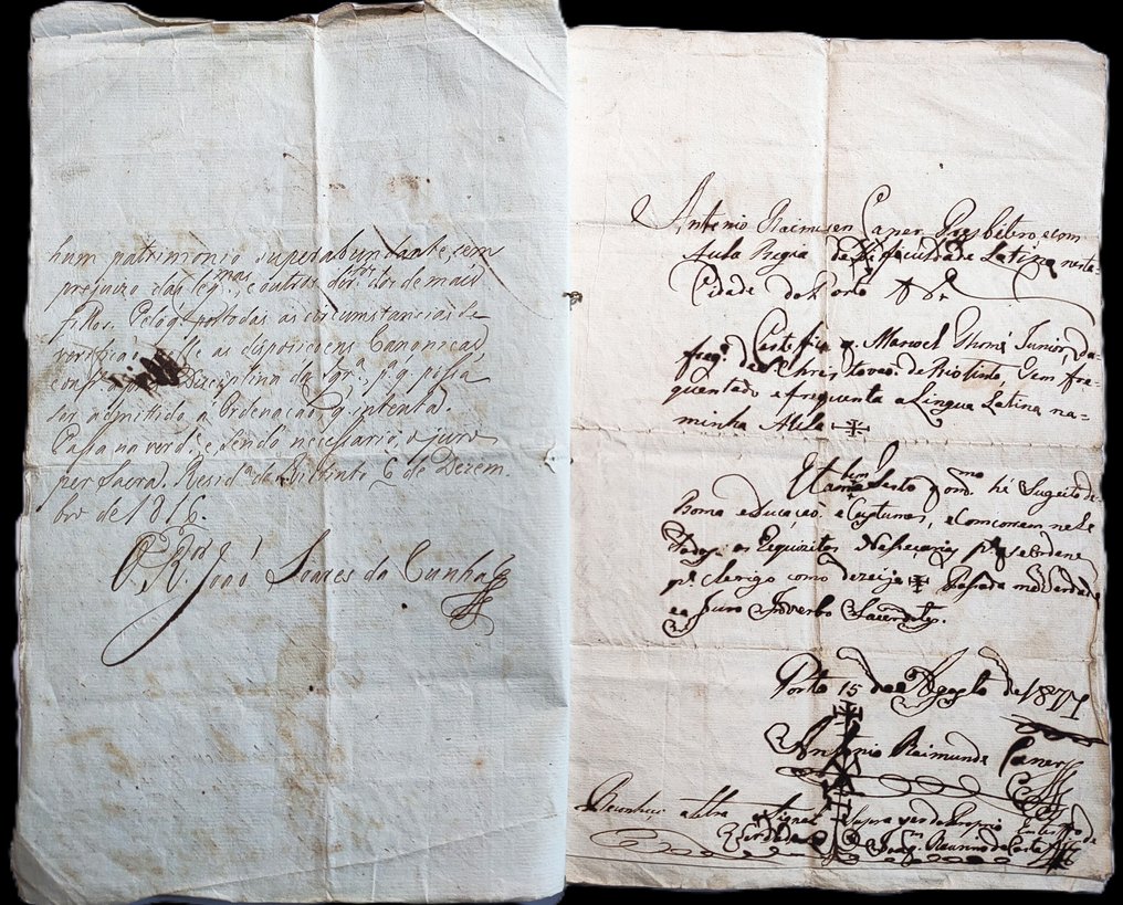 Portugal - Document - Historic Portuguese Manuscript Letter dated December 8, 1801 - Reign of Queen Maria I. - 1801 #2.1