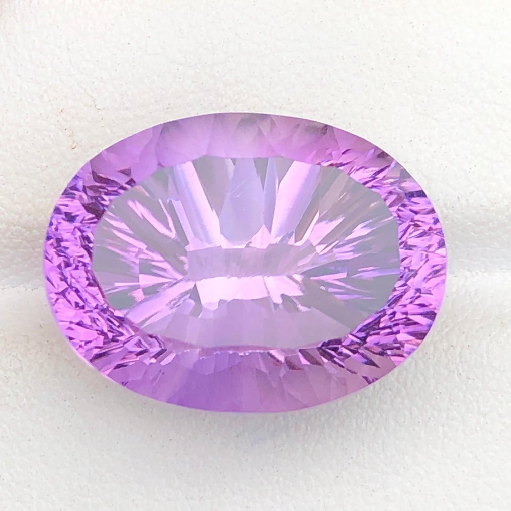 Zonder Minimumprijs - 1 pcs Paars Amethist - 22.23 ct - nternational Colored Gemstone Association (ICA GemLab) #4.3