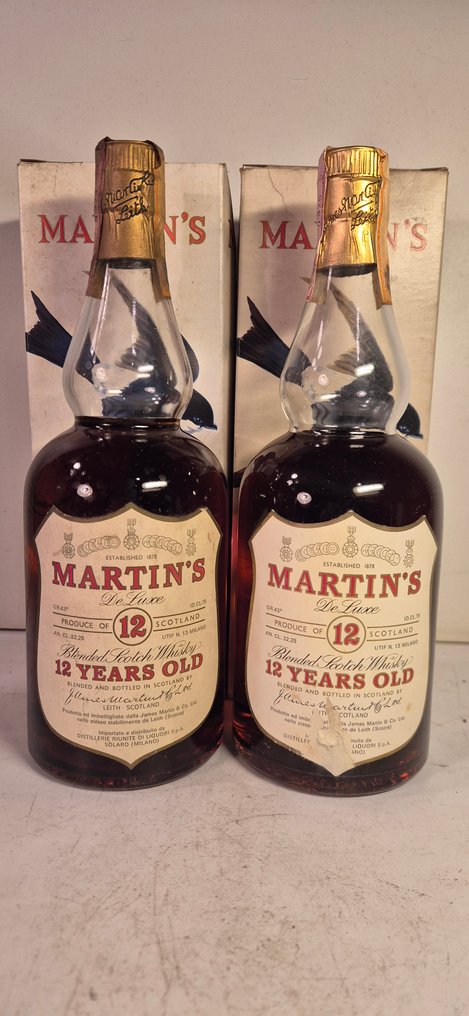 James Martin's 12 years old De Luxe  - b. late 1960s, early 1970s - 75cl - 2 bottles #1.0