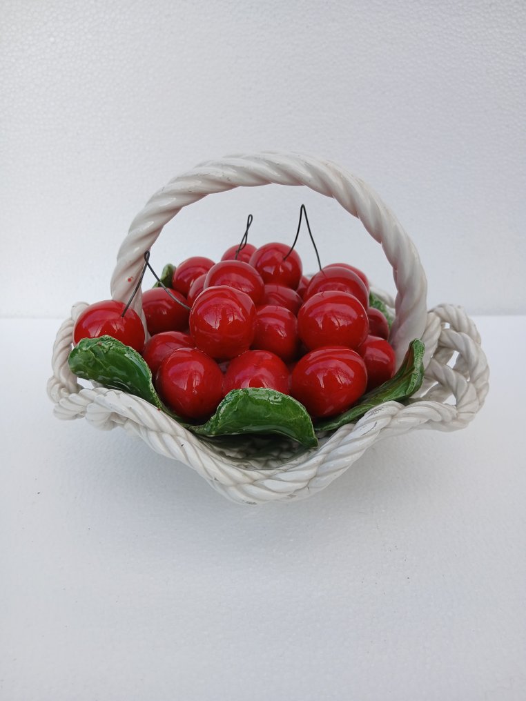 Lazarin - 餐桌中央装饰  - 陶瓷 - 陶瓷篮子配樱桃 #2.1