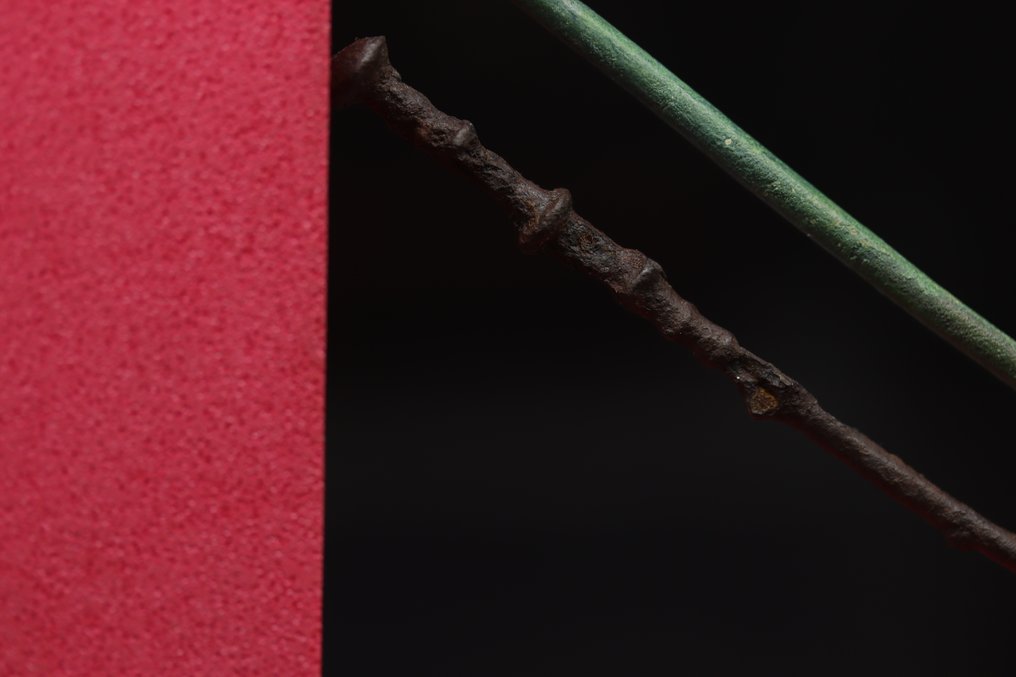 凯尔特（拉丁时代）- 青铜/铁 装饰性祈愿别针 - 15.8 cm  (没有保留价) #2.1