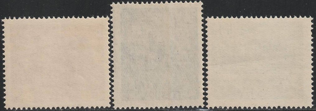 的里雅斯特 - B区 1952/54 - UPU航空邮政+颜色已更改,完整的Sass S.34+35两套系列,MNH** 完整版 #3.2