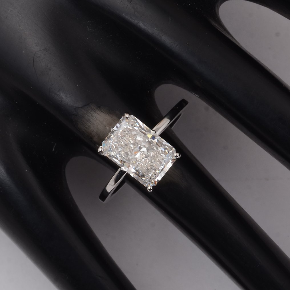 No Reserve Price - Ring - 14 kt. White gold - 3.02ct. tw. Diamond (Lab-grown) - Diamond #1.0