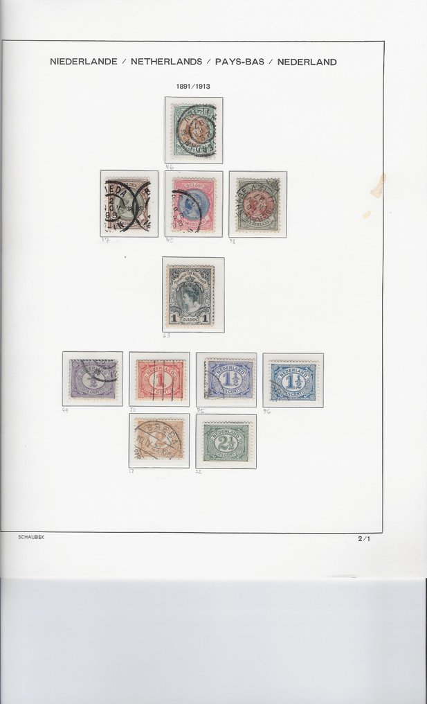 荷蘭 1852/1944 - 从1852年至1944年，拥有一系列漂亮的邮票，包括盖章、未使用和未邮寄的品相，整体呈现出美丽的收藏品。 #3.2