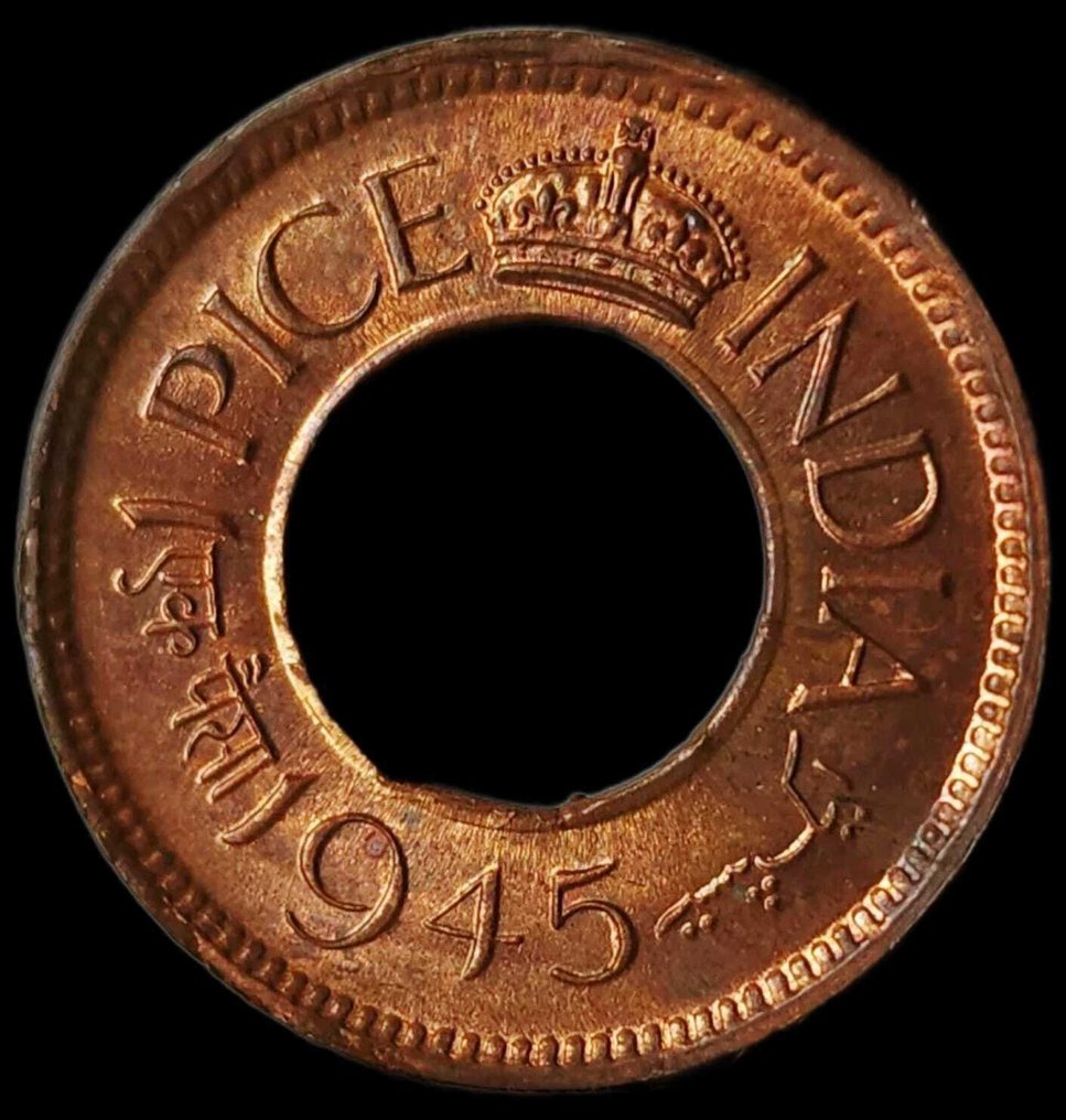 英属印度. 乔治六世. 1 Pice 1944/1945 UNC  (没有保留价) #3.2