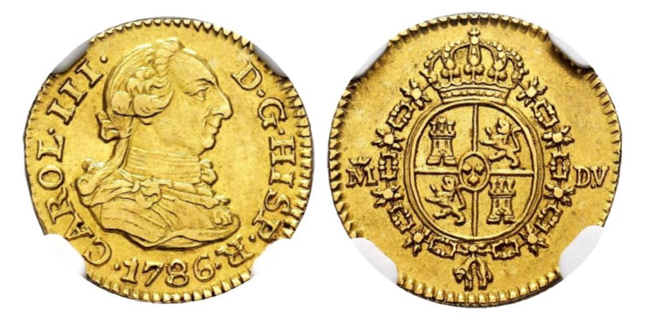 Spagna. Carlo III. 1/2 Escudo 1786 Madrid DV #4.3
