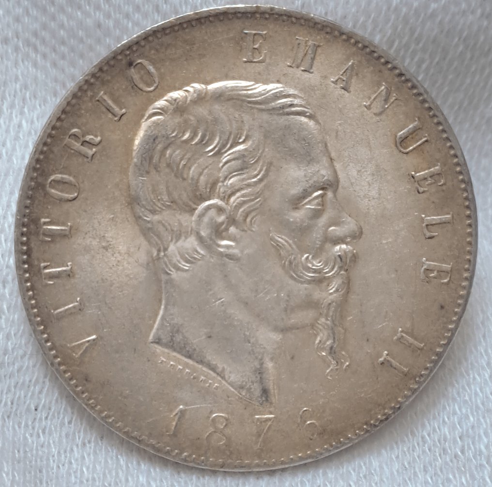 意大利. 5 Lire 1876 Roma  (没有保留价) #1.0