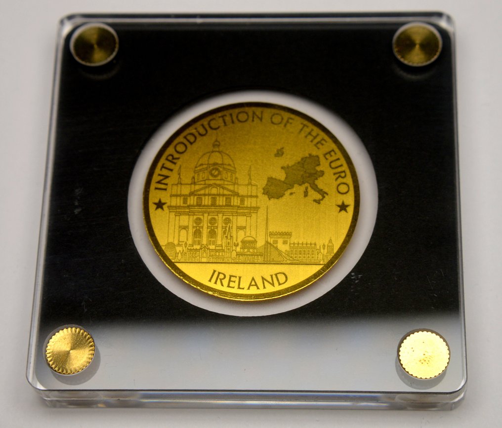 Congo. 100 Francs 2022 - Introduction of the Euro - Ireland - 1/200oz (.999)  (No Reserve Price) #1.0