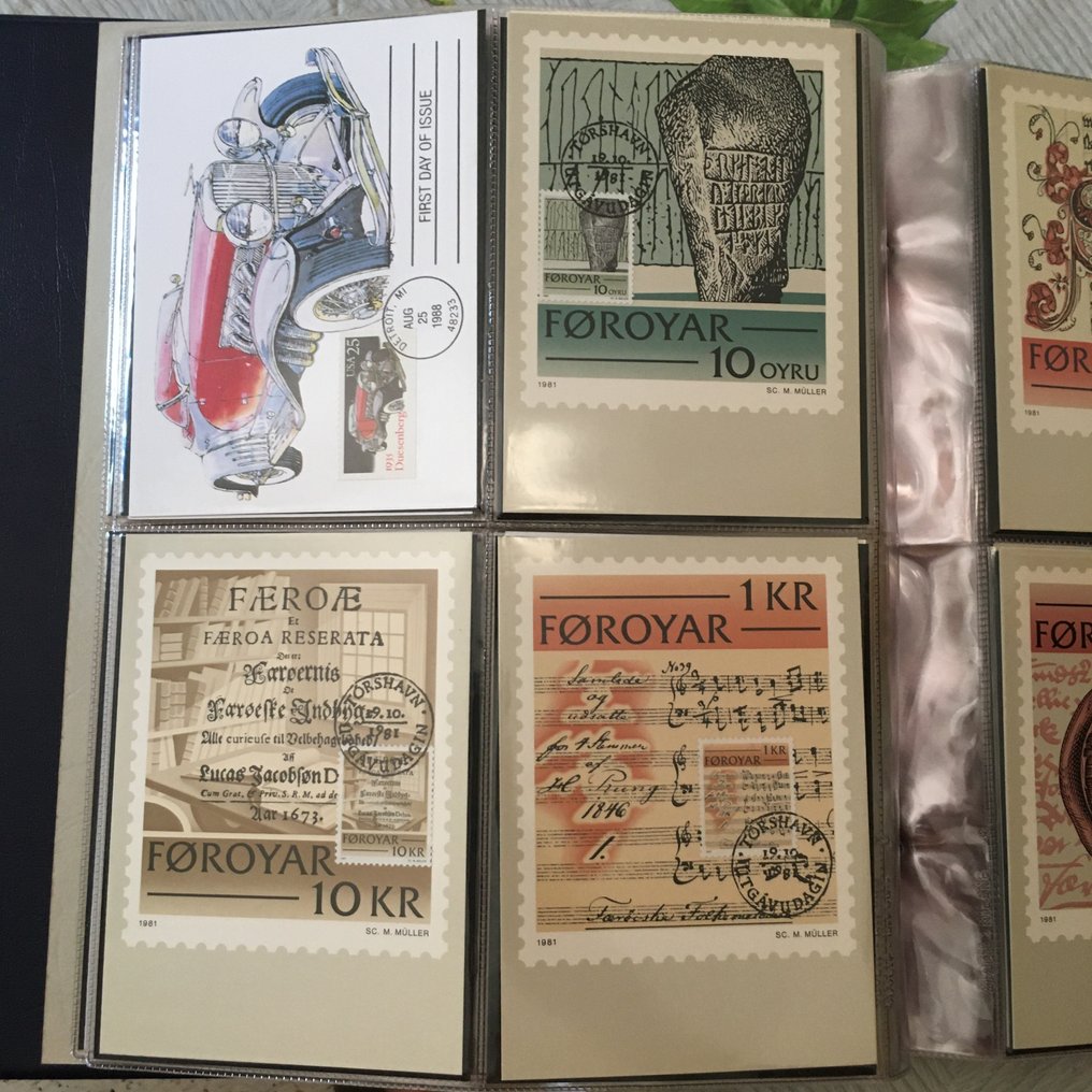 世界  - 贝拉收藏的FDC明信片，包括曼岛、一些美国和意大利的明信片。 #4.3