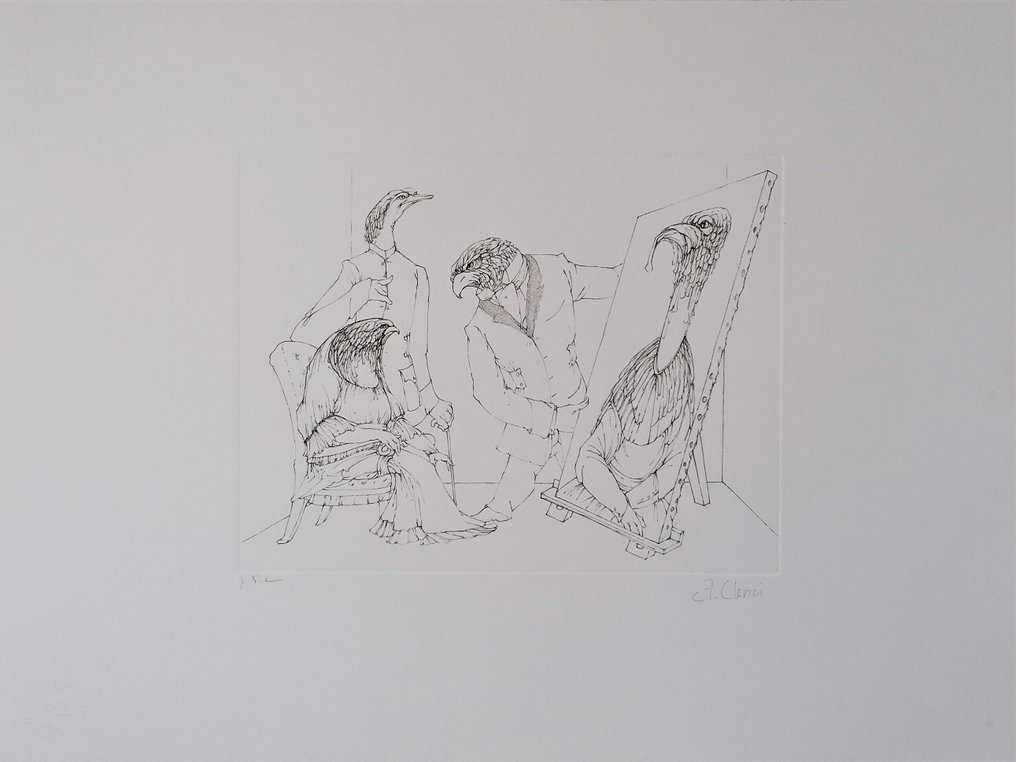 Fabrizio Clerici(1913-1993) - The real self-portrait #2.1