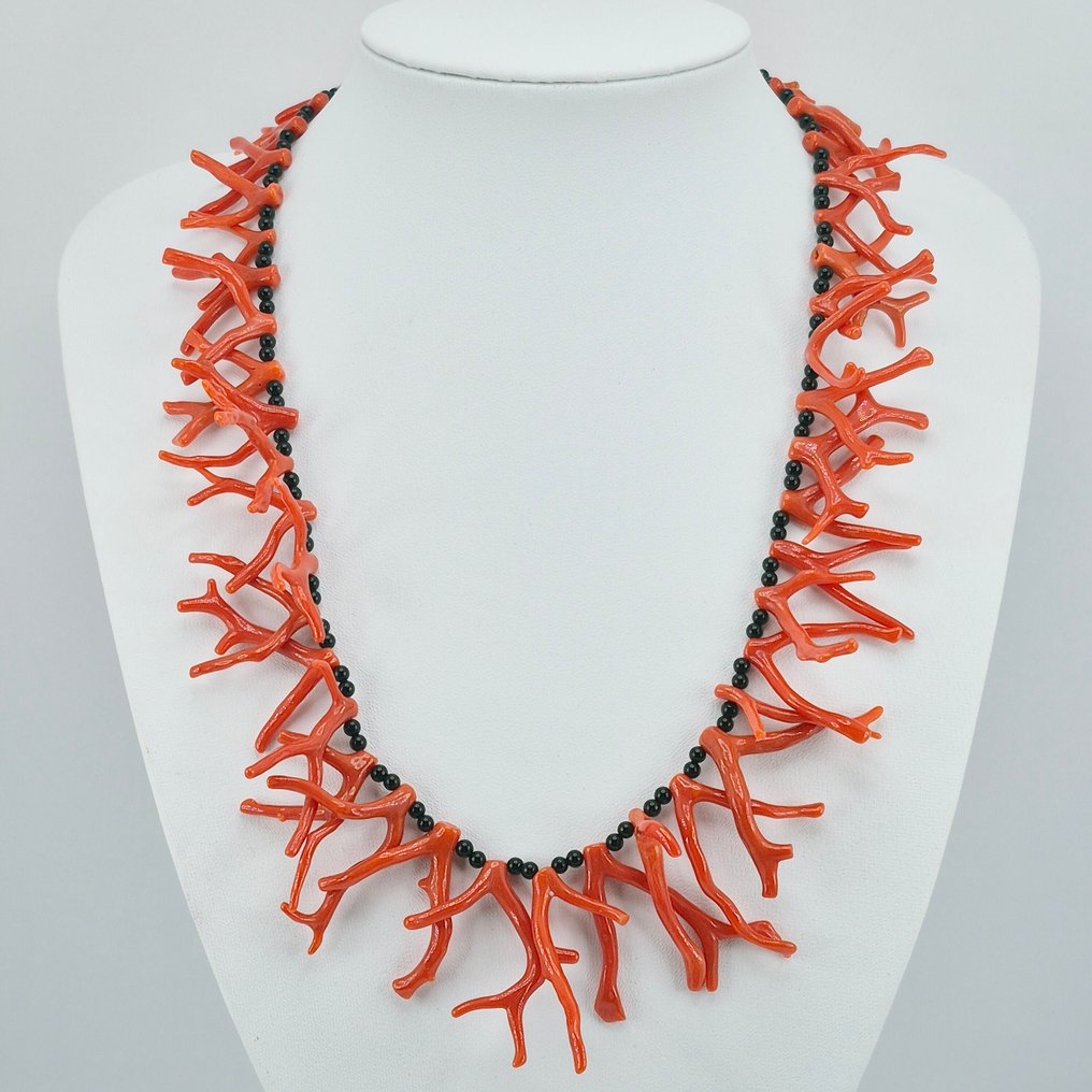 Corail rouge - Argent - Collier - COLLANA DI RAMI CORALLO #1.0
