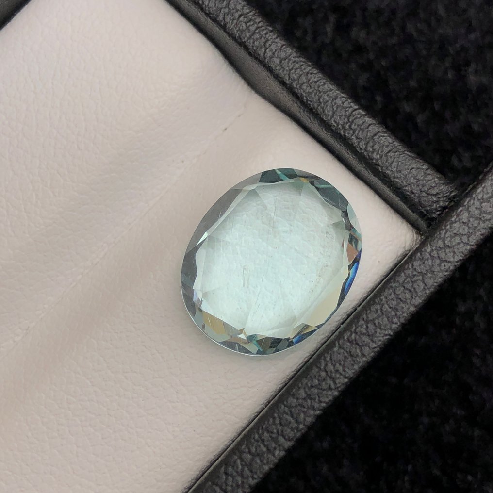 没有保留价 - 1 pcs  蓝色, 绿色 海蓝宝石  - 8.30 ct - 国际宝石研究院（IGI） #1.0