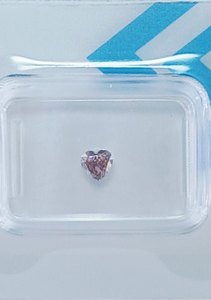 没有保留价 - 1 pcs 钻石  (天然色彩的)  - 0.31 ct - 心形 - Fancy 稍帶紫色的, 棕色 - VS2 轻微内含二级 - 国际宝石研究院（IGI） #1.0