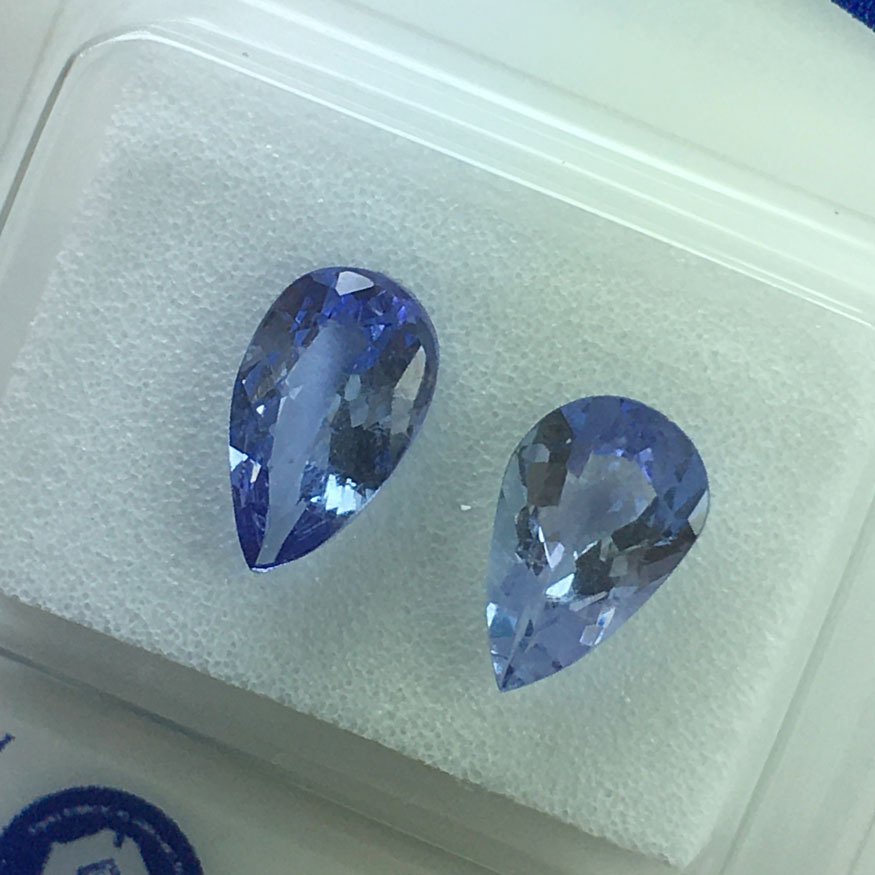 Senza prezzo di riserva - 2 pcs Viola Tanzanite - 1.58 ct - Antwerp Laboratory for Gemstone Testing (ALGT) - Tanzanite naturale #3.2