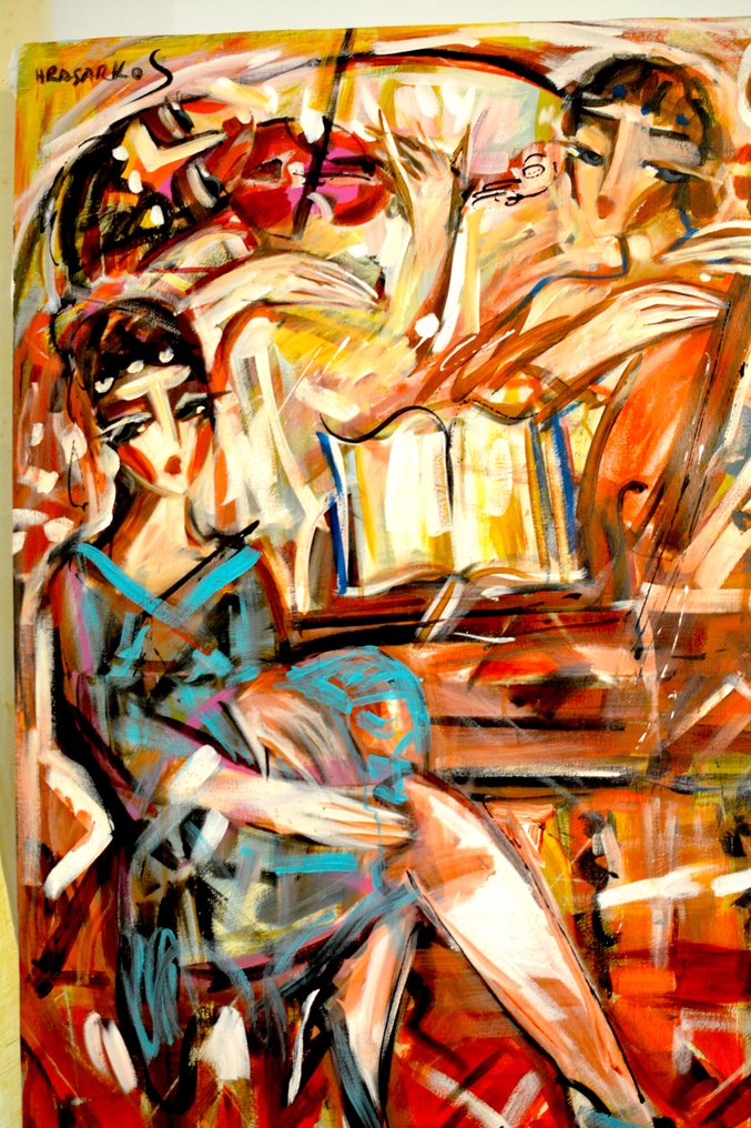 Hrasarkos (1975) - Oeuvre originale et unique- Peinture acrylique sur toile (90x140cm) #2.1