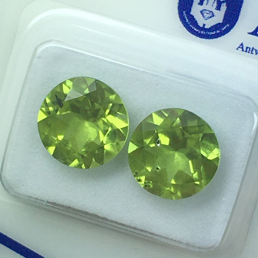 χωρίς τιμή ασφαλείας - 2 pcs Πράσινο Περίδοτο - 4.73 ct - Antwerp Laboratory for Gemstone Testing (ALGT) - Περίπου κομμένος περίδοτ #3.2