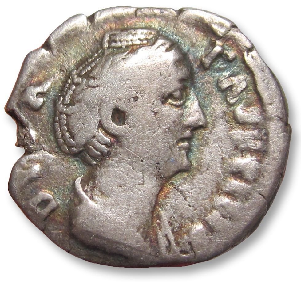 Rooman imperiumi. Faustina I († 140/1 aaj.). Denarius Rome mint after 141 A.D. - AETERNITAS -  (Ei pohjahintaa) #1.0