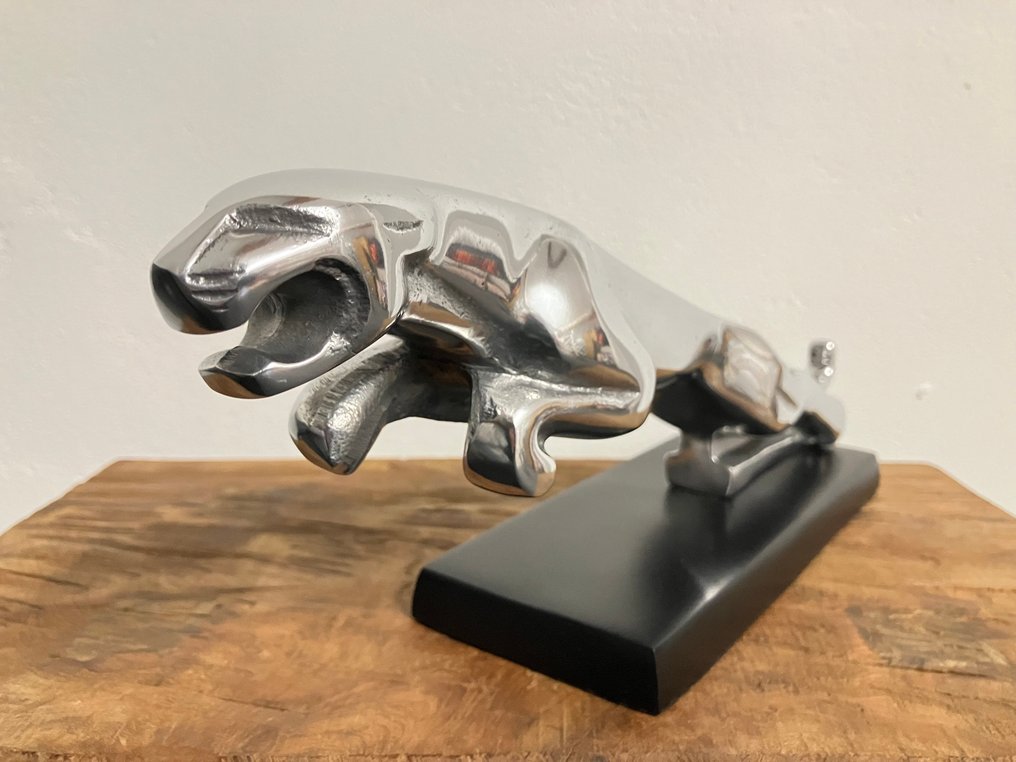 Sculpture, Jaguar logo mascot - 12 cm - Aluminium #1.0