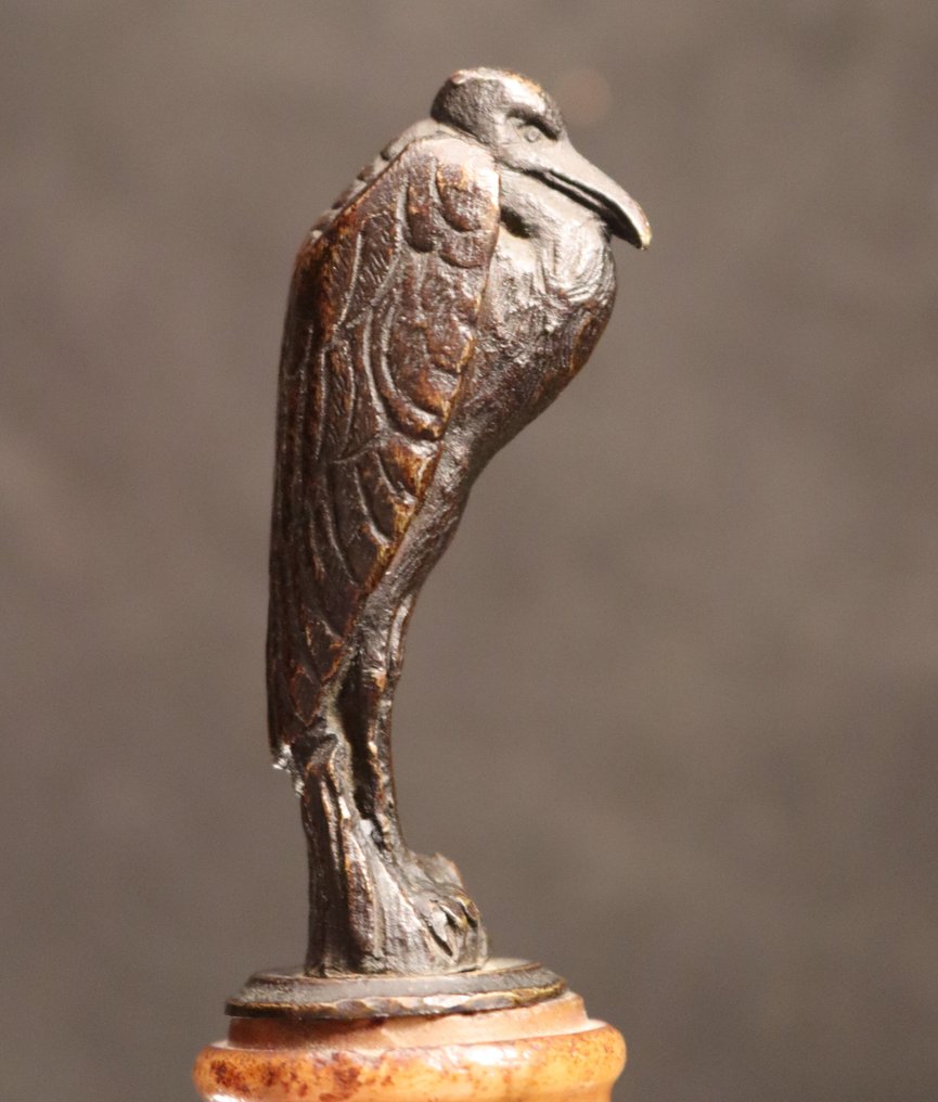Art Nouveau - Escultura, Maraboe - 12 cm - Bronce, Alabastro #4.3