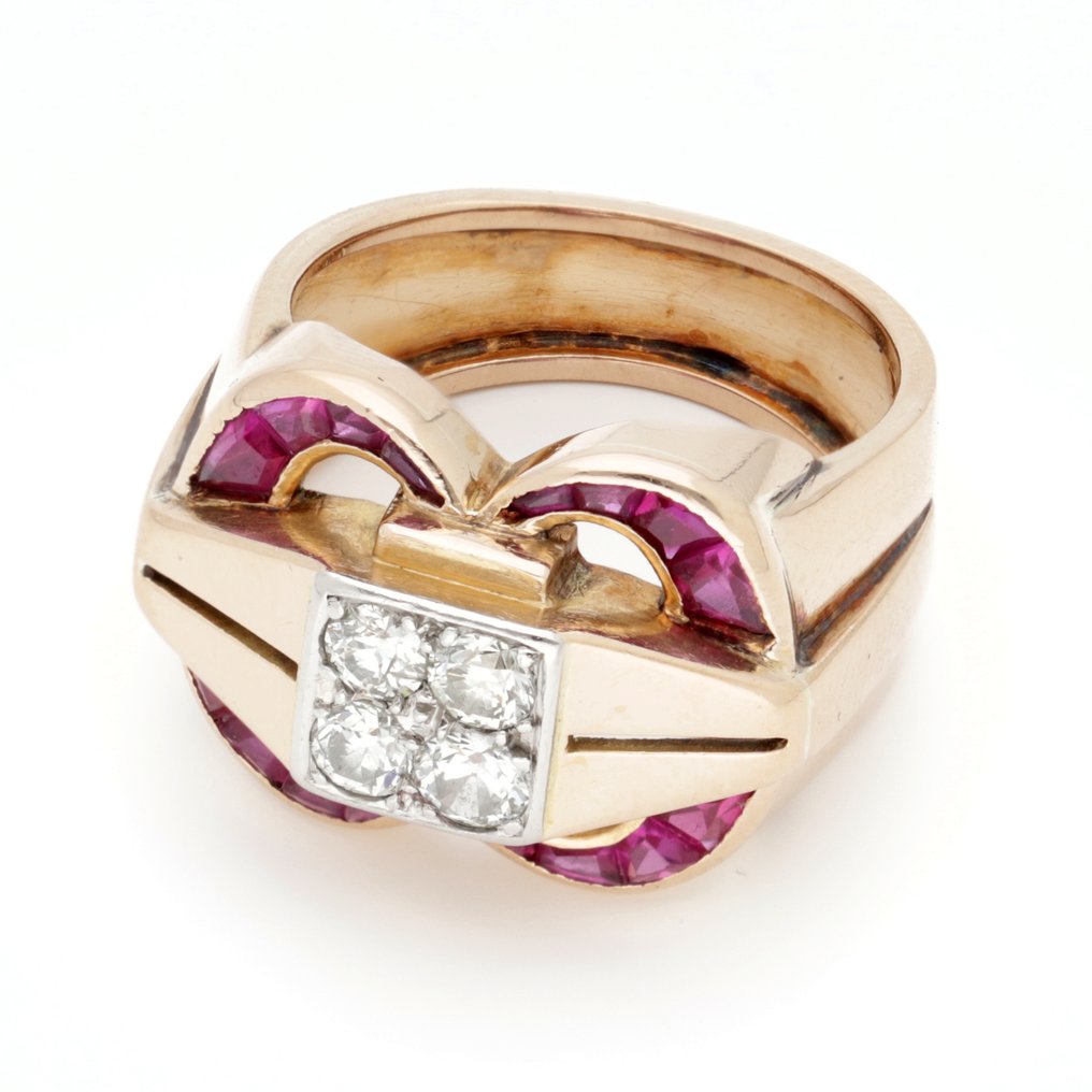 戒指 - 18 克拉 黃金 - 鉆石 - Robijn #1.0