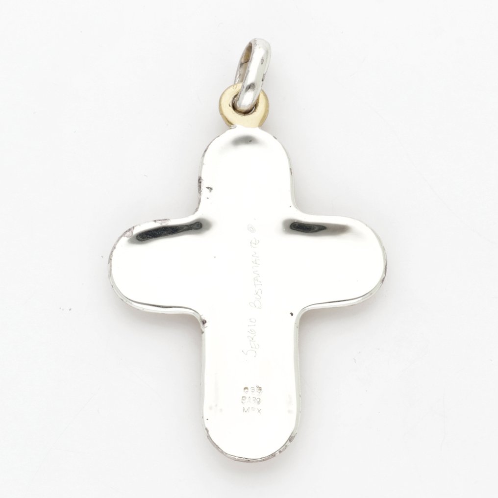 Argint - Pandantiv - Kruis - Lapis lazuli #1.0