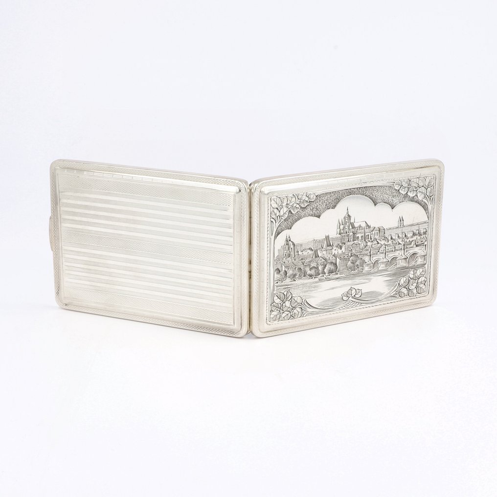 Tsjechoslowakije - Praag ''Stad met de Honderd Torenspitsen'' - 烟盒 - .900 银 #4.3