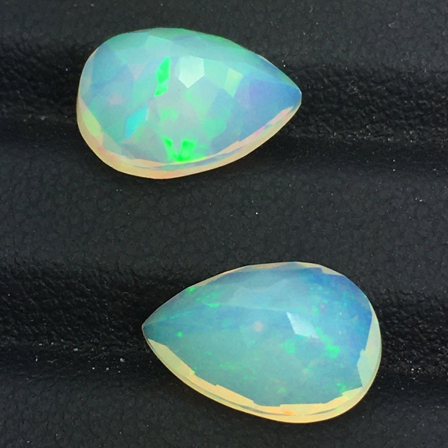 χωρίς τιμή ασφαλείας - 2 pcs Λευκό Οπάλιο - 4.65 ct - Antwerp Laboratory for Gemstone Testing (ALGT) - Φυσική όπαλ #2.1