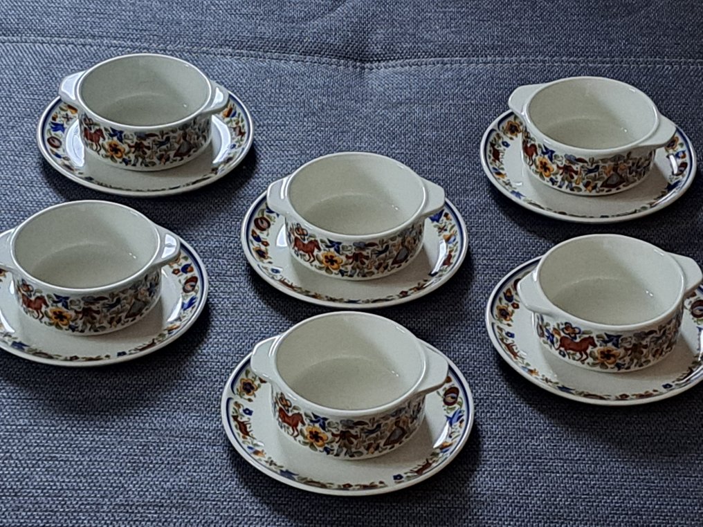 Villeroy & Boch - Service de dîner (6) - Truobadour - Vitro-Porzellan - Objets de collection classiques #1.0