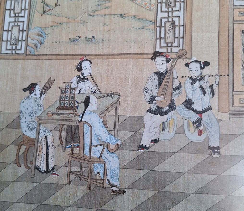 Piccoli musicisti - Artista desconhecido - China - Início do século XX (WW I)  (Sem preço de reserva) #1.0