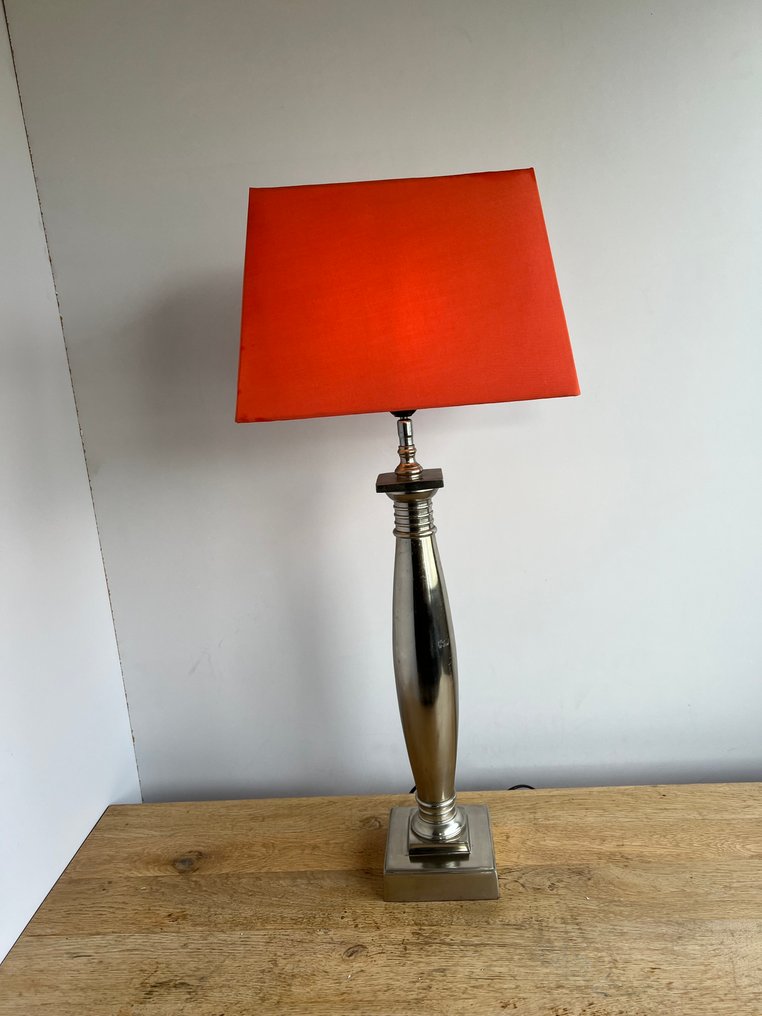 檯燈 - XL柱子银色台灯 - 金屬 - zilverlook台灯 #1.0