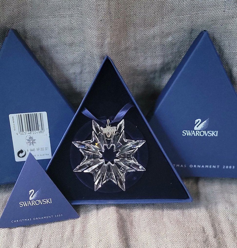 Swarovski - Martin Zendron - Figure - Boxed Annual Star Ornament 2003 & booklet - Crystal #1.0