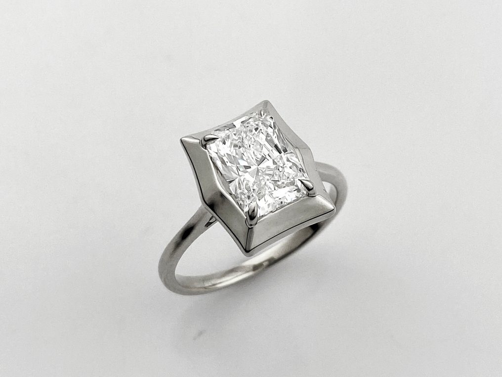 Gyűrű - 14 kt. Fehér arany -  2.02ct. tw. Gyémánt (Laboratóriumban előállított) #4.3