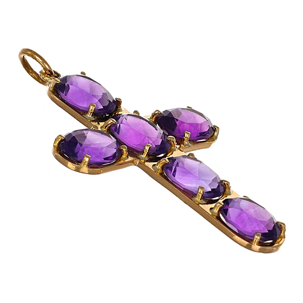 Κρεμαστό κόσμημα - 18 καράτια Κίτρινο χρυσό - 16.50ct. tw. Αμέθυστος #3.2