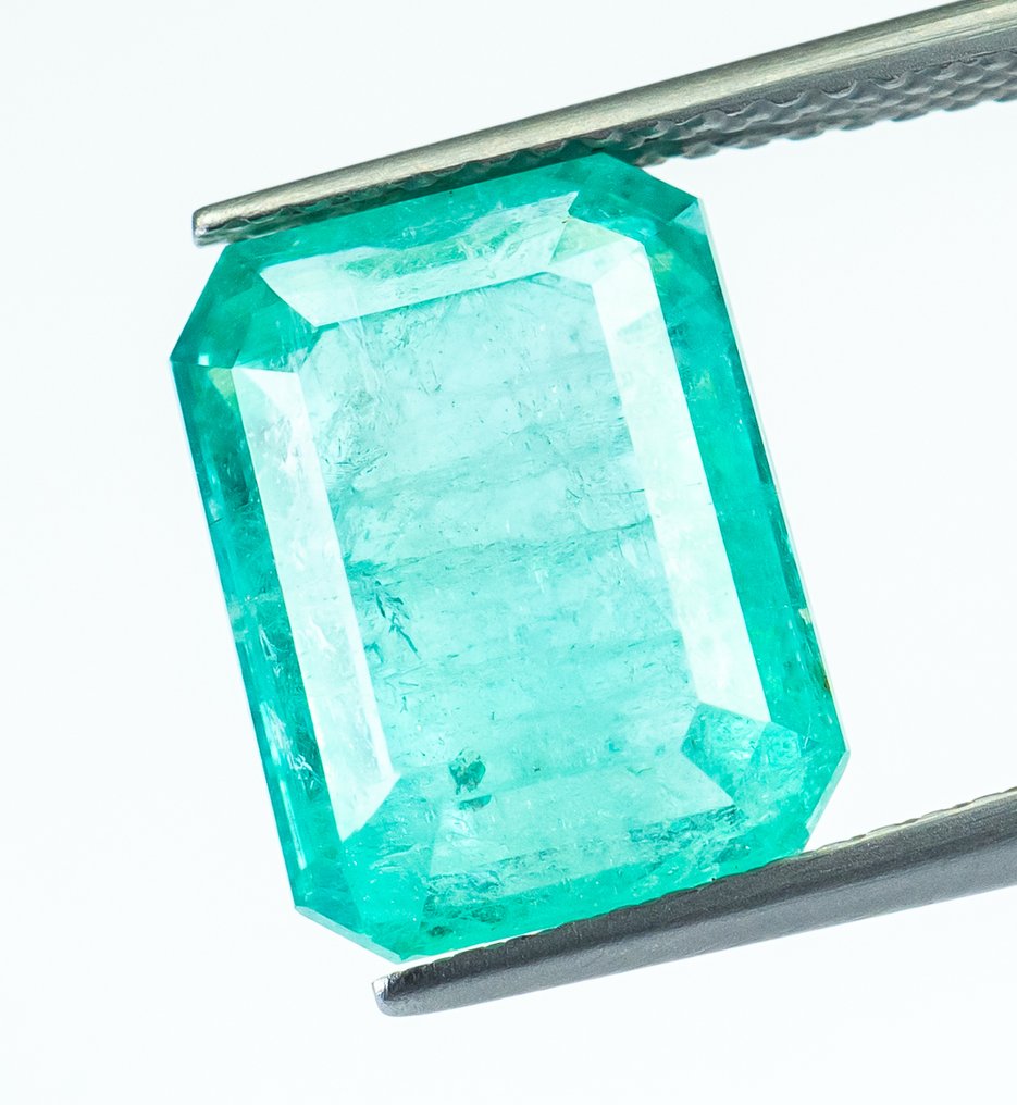 χωρίς τιμή ασφαλείας Σμαράγδι  - 6.82 ct - Bellerophon Gemlab - Μπλε-πράσινο (Νιγηρία) #2.1