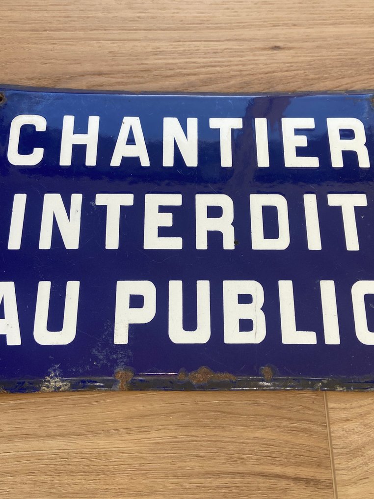 Chantier Interdit Au Public - Plaque - Emaille #2.1