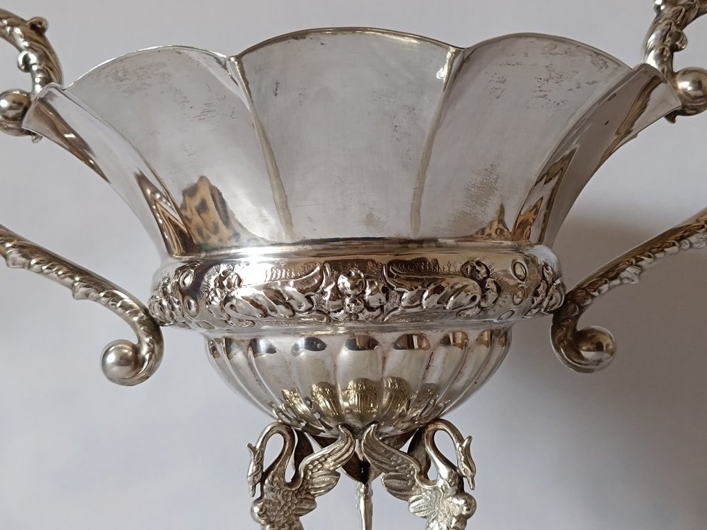 Διακοσμητικό - 3 Μυθικά Άγρια Παράθυρα  - Επιχρυσωμένο με ασήμι Alpaca. - Ροκοκό Πολυτέλεια #3.2