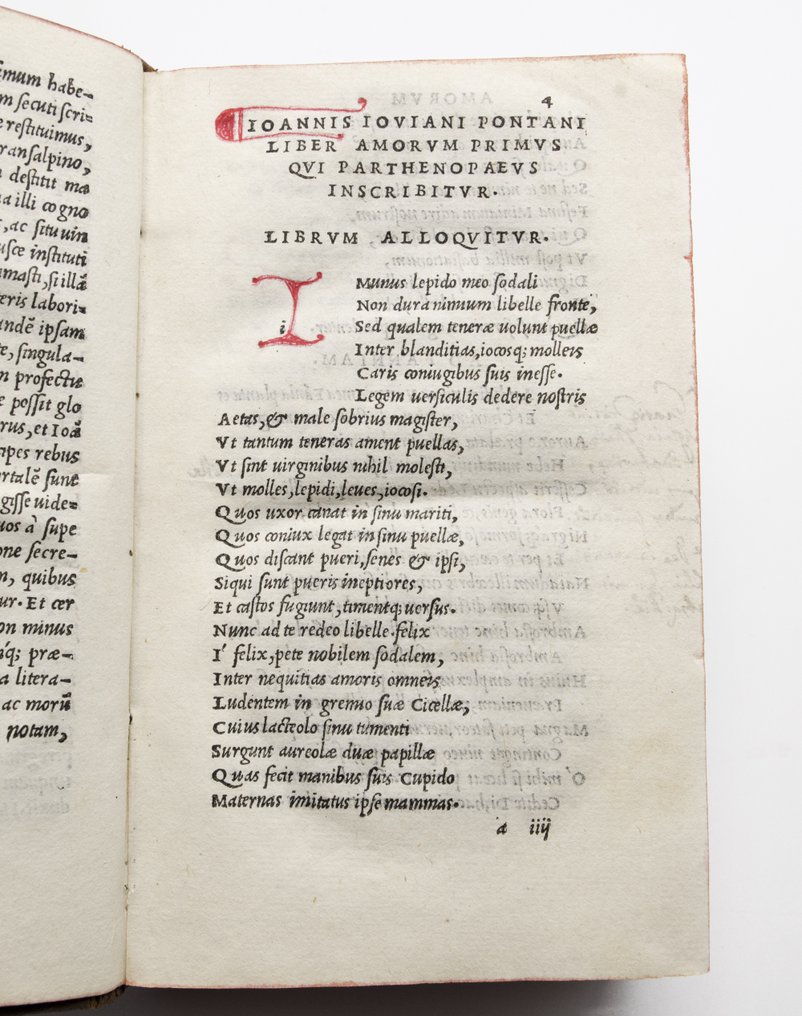 Manuzio / Pontano - [Post Incunable] De Amori Coniugali - 1518 #1.0