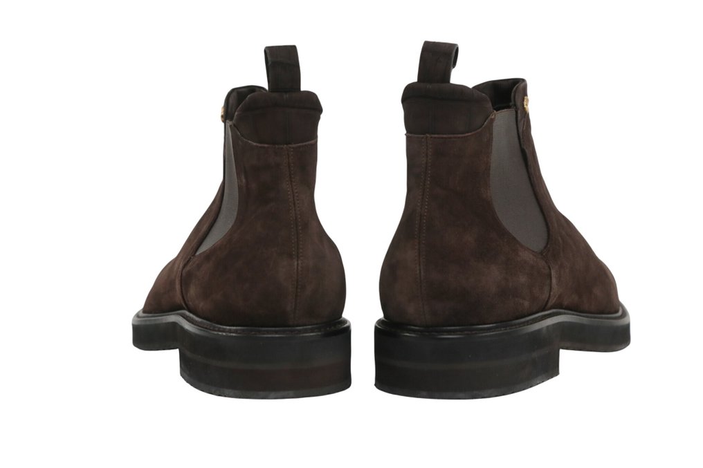 STEFANO RICCI RRP 3800€ Suede & Alligator Chelsea Boots – Dark Brown – 10 UK - Chelsea boots - Size: EU 44 - New in box #4.3