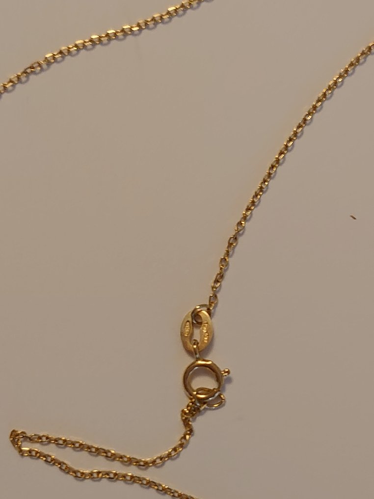 没有保留价 - 吊坠项链 - 18K包金 黄金 - 0.05ct. tw. 钻石 (天然) #3.2