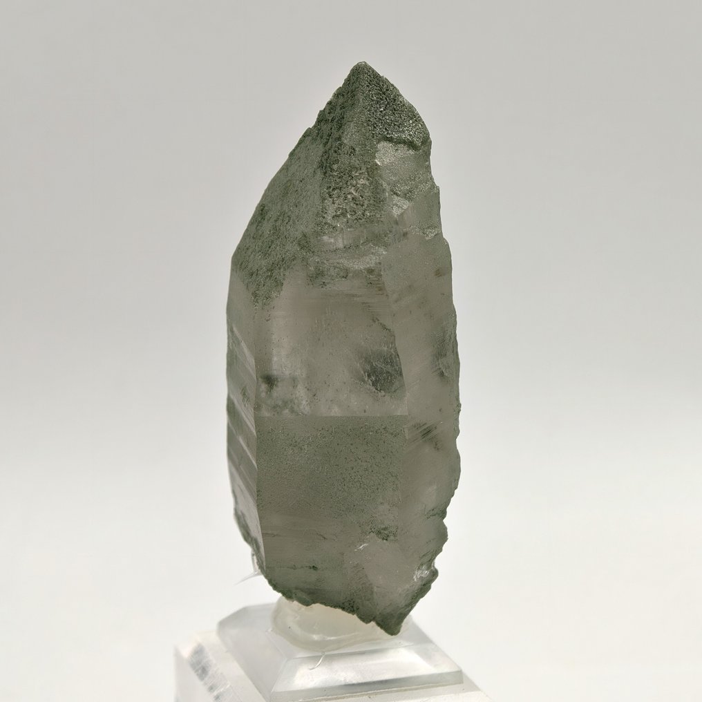 Particular de quartzo com clorite verde, Suíça. Cristais sob matriz - Altura: 88 mm - Largura: 35 mm- 126 g #2.1