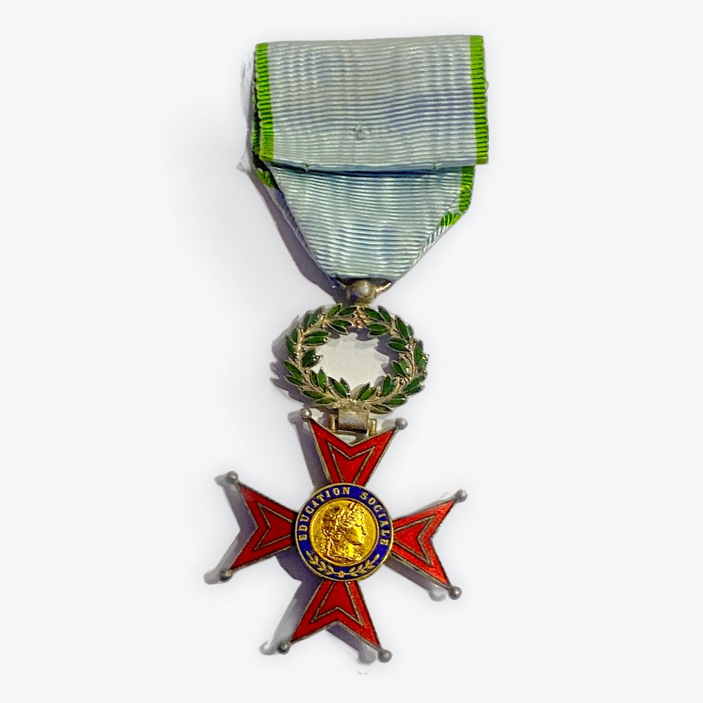 法国 - 军事勋章 - 社会教育勋章骑士奖章 #3.2