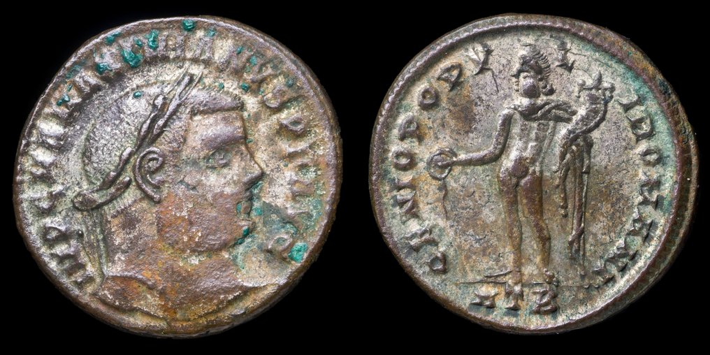 Romerska riket. Maximinus II (AD 311-313). Follis GENIO POPVLI ROMANI, Heraclea  (Utan reservationspris) #1.0