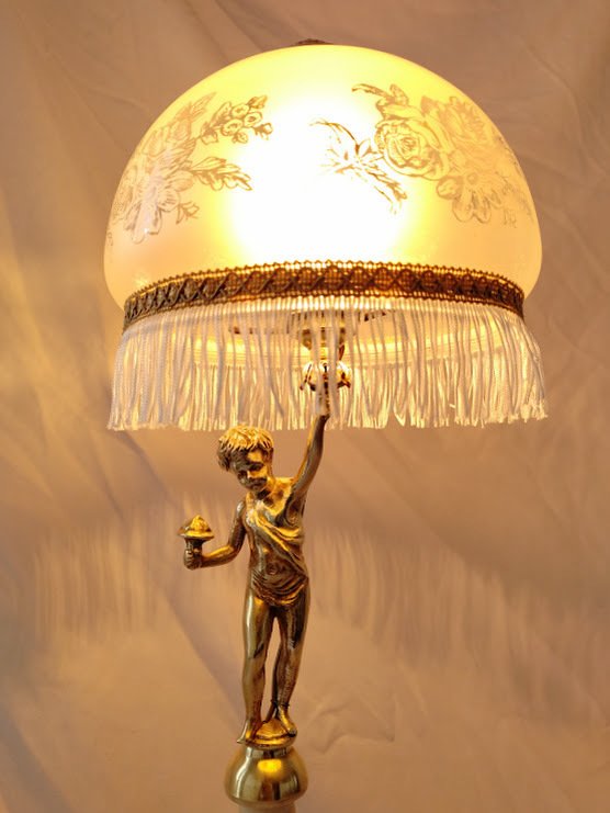 Lampada - Cristallo, Ottone, Alabastro, Legno #3.2