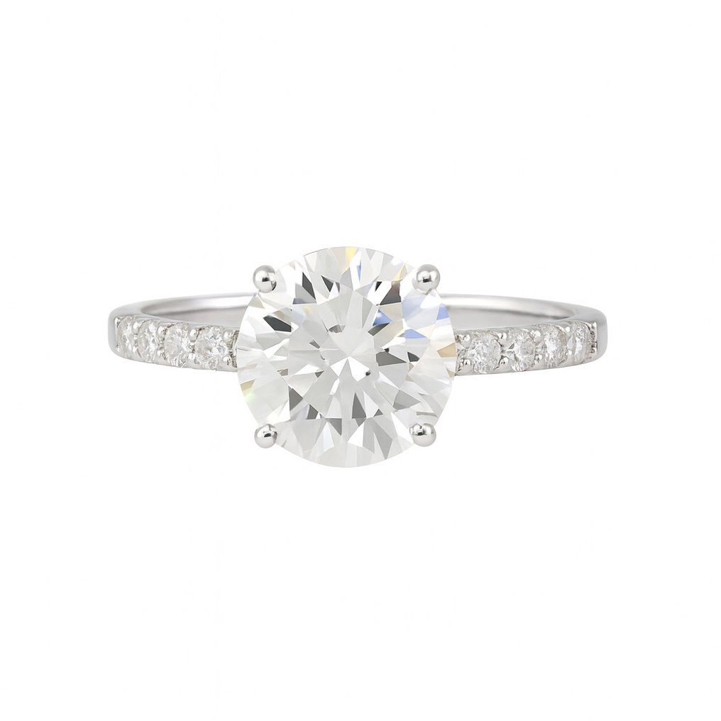No Reserve Price - Ring - 14 kt. White gold - 3.33ct. tw. Diamond (Lab-grown) - Diamond #1.0