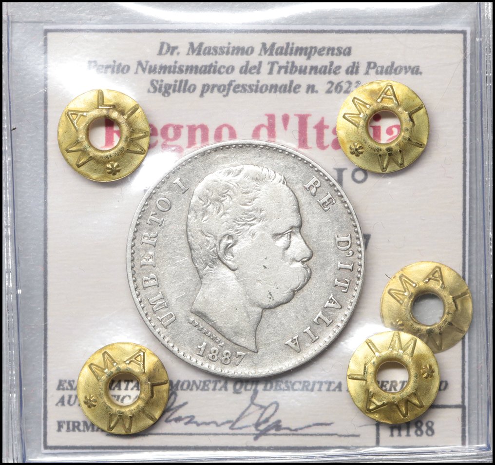 Olaszország, Királyság Vittorio Emanuele II, Umberto I, Vittorio Emanuele III. Lotto di 3 monete - 1 Lira 1863/1887/1907 (Nincs minimálár) #1.0