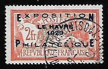 Γαλλία 1929 - Φιλοτελική Έκθεση του Χάβρης 1929. Υπογεγραμμένο από Calves. Αξία 900€. - Yvert et Tellier. N°257A #1.0