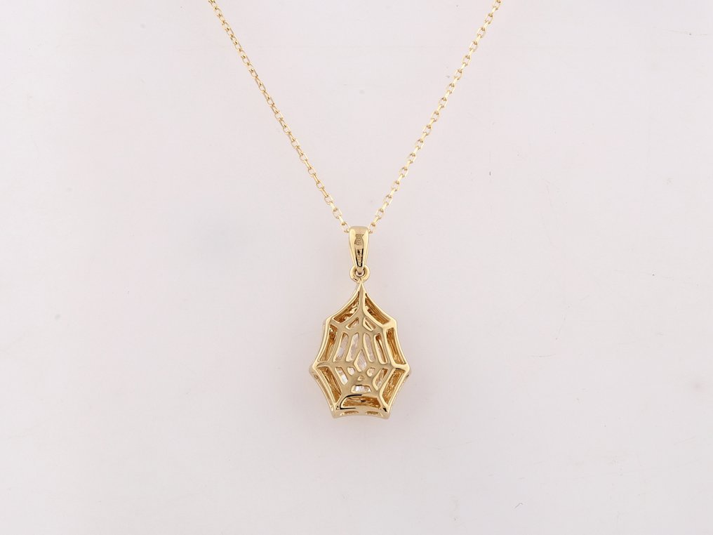 Sem preço de reserva - Colar com pingente - 14 K Ouro amarelo -  2.06ct. tw. Diamante (Cultivado em laboratório) #3.2